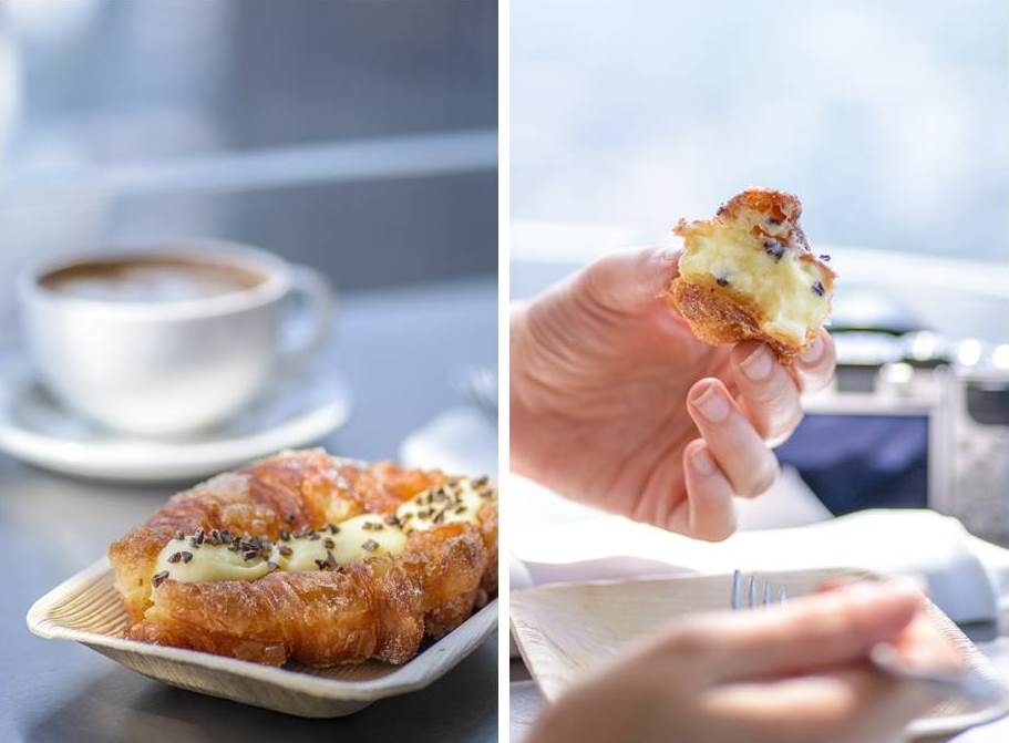 Coffee and Cronuts at Duck and Waffle in London