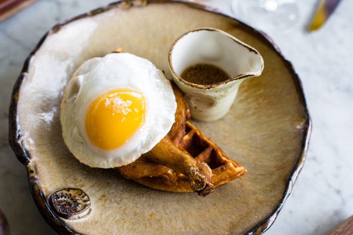 Review of the lunch menu and signature dishes at Duck and Waffle in London