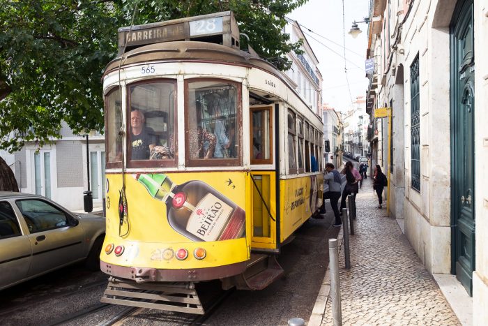 Tram 28 in Barrio Alto, Lisbon