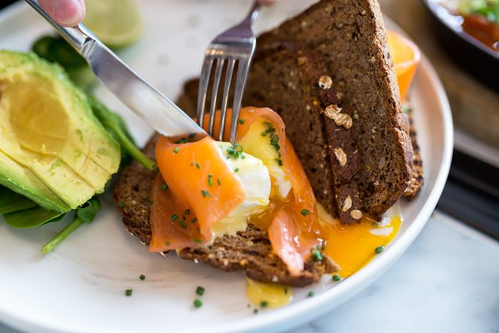Eggs Royale - Timmy Green restaurant at Nova Food, Victoria