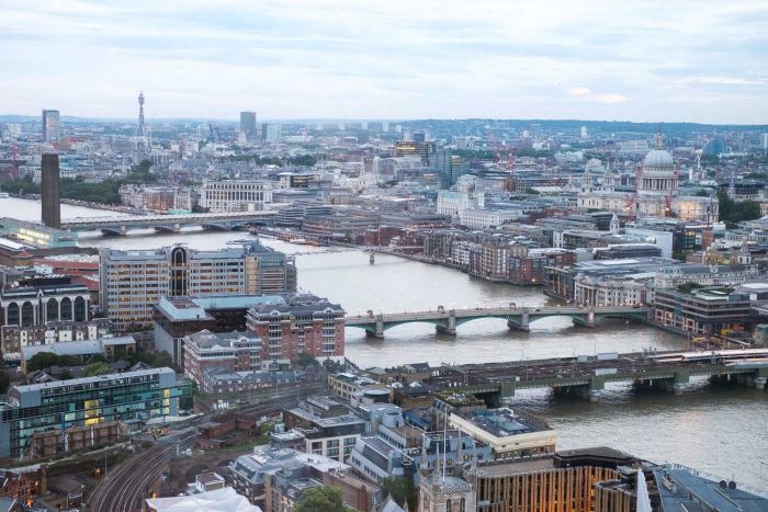 The view from Hutong restaurant on level 33 of The Shard, London 