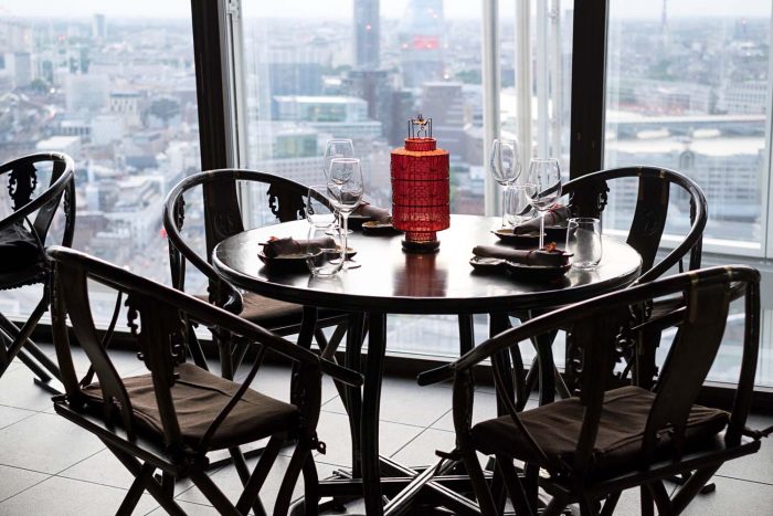 Northern Chinese cuisine at Hutong restaurant, located at level 33 of The Shard in London 