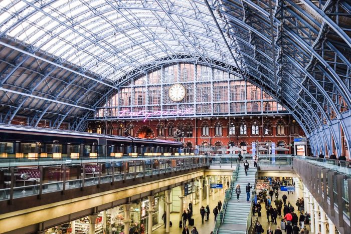 The Grand Terrace of St Pancras International railway station in London