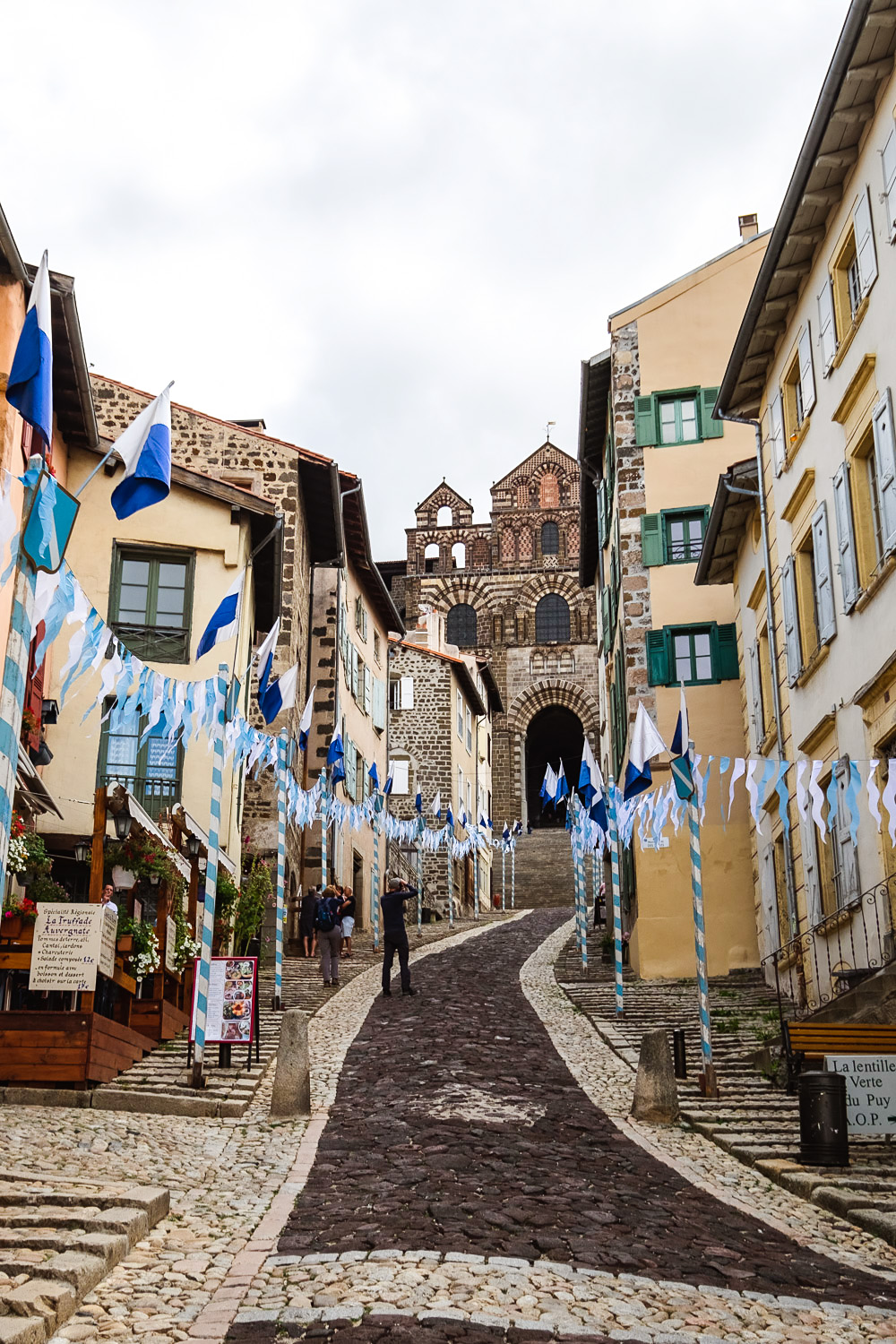 Le Puy en Velay is a picturesque town in the Auvergne region of France. The Cathedral of Our Lady of the Annunciation, a stunning 12th century Romanesque church