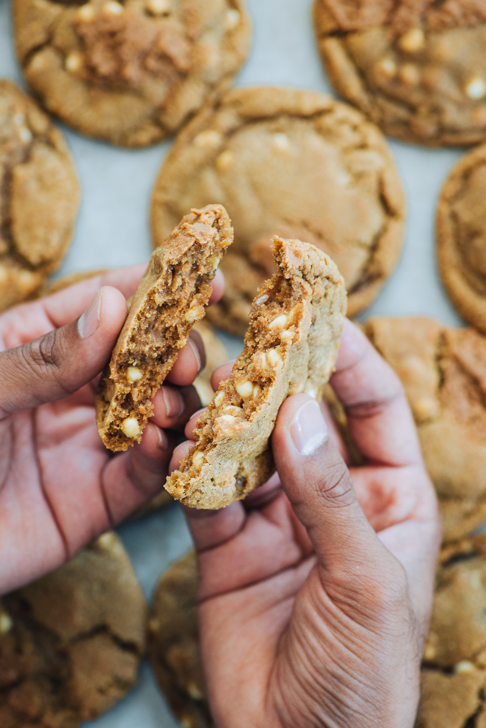 white chocolate biscoff cookies